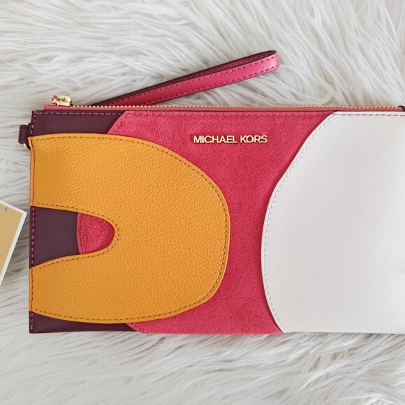 Michael Kors Jet Set Travel Large Patchwork Wristlet  35F4GTVW7Y MK - Picture 13 of 15